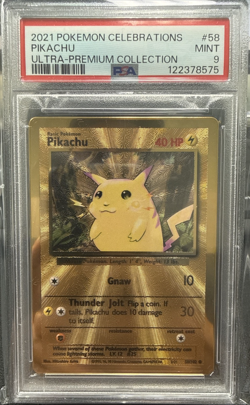 2021 POKEMON CELEBRATIONS ULTRA-PREM COLL #58 PIKACHU PSA 9 - Image 1