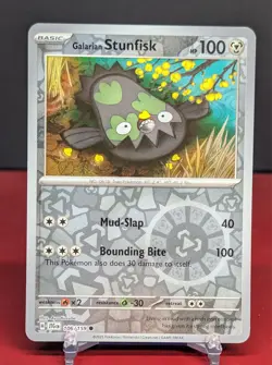 Pokemon Galarian Stunfisk #106/159 Journey Together Reverse Holo - Image 1