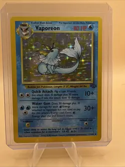 1999 Pokemon Jungle Vaporeon 12/64 Holo - Image 1