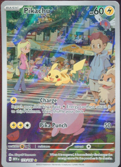 Pikachu Art 151 Illustration Card 173/165 English Pokemon TGC NM - Image 1