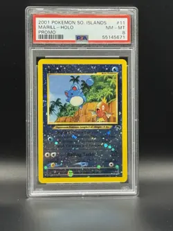 PSA 8 Marill (11/18) Pokemon TCG: Southern Islands Reverse Holo NM MT - Image 1