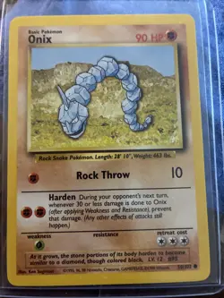 1999 POKEMON GAME 56 ONIX. Mint Condition Ready To Grade - Image 1