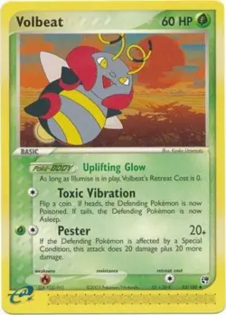 Pokemon - Volbeat - 53/100 - Uncommon - EX Sandstorm - NM - Image 1