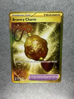 Pokemon Bravery Charm 175/142 Sv07: Stellar Crown Hyper Rare Full Art Holo EN - Image 1