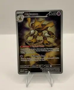 Pokemon TCG Mega Evolution Alakazam 009 Black Star Promo Illustration Rare - Image 1