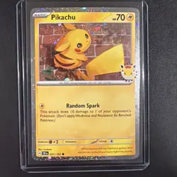 Pokemon TCG Pikachu 051/162 Stamped 2026 Pokemon Day 30 Promo NM - Image 1