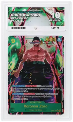 One Piece TCG - Roronoa Zoro OP06-118 SEC Parallel Alt Art - ACE 10 - Image 1