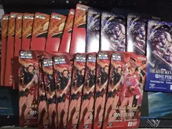 LOT OF 20 ONE PIECE SLEEVED BOOSTER OP-13, OP14, EB03 ENGLISH - Image 1