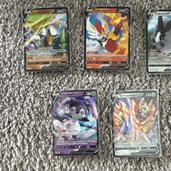 Pokemon TCG V Card Lot Sword & Shield Holo Galarian Sirfetch'd Cinderace Dubwool - Image 2