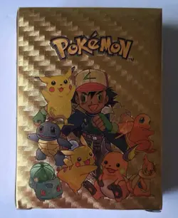 55Pcs Pokemon Card Foil GOLD PACK CARDS TCG GX Vmax GX Card - Image 1