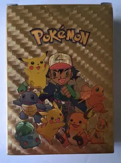 55Pcs Pokemon Card Foil GOLD PACK CARDS TCG GX Vmax GX Card - Image 2