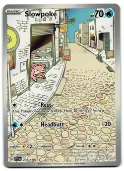 Slowpoke 204/198 - Scarlet & Violet Illustration Rare Pokemon TCG - M/LP Card - Image 1