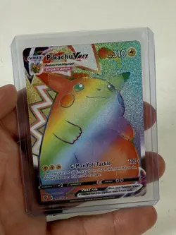 Pokemon Pikachu TCG VMAX Rainbow Secret Holo Rare Full Art Card 188/185 - Image 1