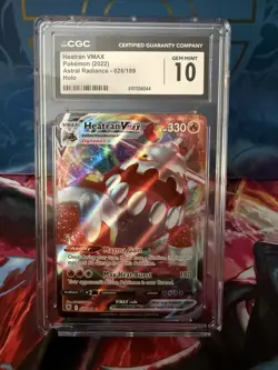 CGC Gem Mint 10 Heatran VMAX Astral Radiance Holo Ultra Rare Card 026/189 - Image 1