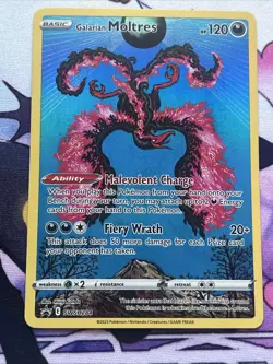Galarian Moltres SWSH284 Black Star Promo Sword & Shield Pokemon TCG Card - Image 3