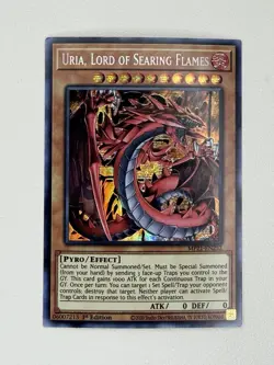 Yu-Gi-Oh! Uria, Lord of Searing Flames MP21-EN252 Prismatic Secret Rare Card LP - Image 1