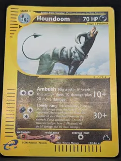 Houndoom 12/144 Skyridge Reverse Holo Rare Pokemon TCG Nintendo e-reader HP - Image 3
