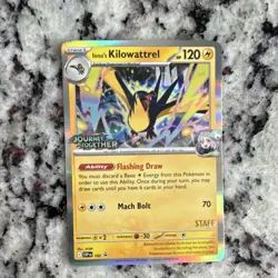 Pokemon Iono's Kilowattrel SVP 182 Journey Together Staff Prerelease Holo Promo! - Image 1