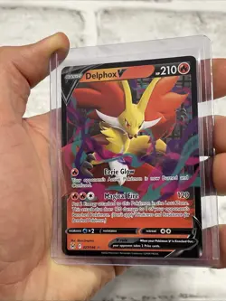 Pokemon Delphox V - 027/196 Lost Origin Ultra Rare Pokemon - NM Near Mint 2022 - Image 2