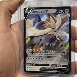 Stoutland V SWSH Battle Styles 117/163 Holo Ultra Rare Pokemon TCG NM Nintendo - Image 2