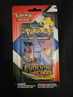 POKEMON EVOLVING SKIES/CHILLING REIGN 2 PACK CHECKLANE BLISTER Jirachi PIN - Image 1