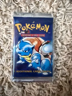 SEALED RARE Pokemon Base Set Booster Blastoise Art Wizards of the Coast - Image 1