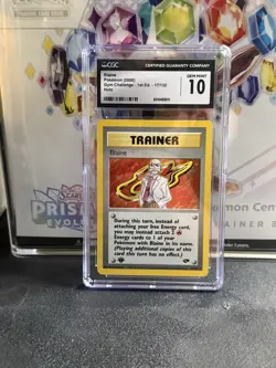 Pokemon Blaine 17/132 Gym Challenge 1st Edition Holo Trainer CGC 10 - Image 1