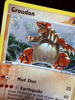 2004 Groudon 102/101 *🌀SWIRL* Hidden Legends Holo Pokemon TCG Vintage NM/LP - Image 3