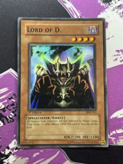 Yugioh Lord of D. SDK-041 Super Rare 1st Edition VLP Starter Deck Kaiba - Image 1
