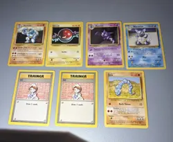 Original Pokemon Trading Card Lot of 7 Vintage In Good Condition - Image 1