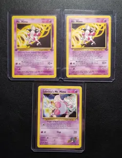 Mr. Mime Lot - 1st Edition, Jungle, Sabrina - Pokemon TCG 1999 - 3 Cards - Image 1