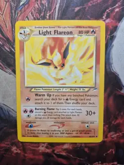 Pokemon TCG Light Flareon Neo Destiny Card 46/105 Unlimited Uncommon MP - Image 1