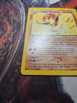 Pokemon TCG Light Flareon Neo Destiny Card 46/105 Unlimited Uncommon MP - Image 5