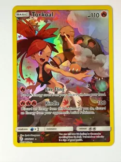 Torkoal 237/236 Cosmic Eclipse Character Secret Rare Full Art Holo Pokemon Card - Image 1