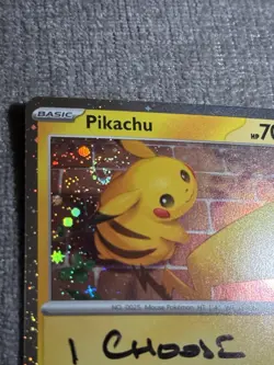 Pokemon TCG Pikachu Holo Swirl Pokemon Day 2026 Card Signed By Sarah Natochenny - Image 4