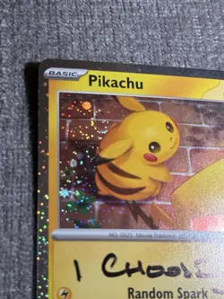 Pokemon TCG Pikachu Holo Swirl Pokemon Day 2026 Card Signed By Sarah Natochenny - Image 5