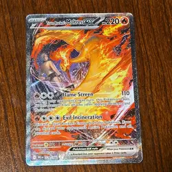 Pokemon TCG Team Rockets Moltres EX Holo Card 229/182 Sir Destined Rivals - Image 1