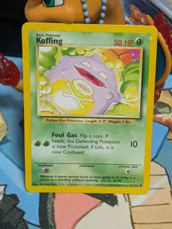 KOFFING 51/102 Base Set 4th Print 1999-2000 Pokemon Card *Free Shipping* - Image 1