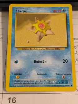 Staryu Common Spanish Card Base Set 65/102 1999-2000 Spain Print - Image 1