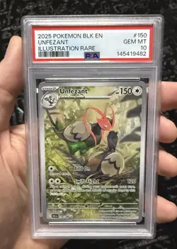 PSA 10 Unfezant Full Art Black Bolt 150 Gem 2025 Pokemon Card ENGLISH BLK-EN - Image 1