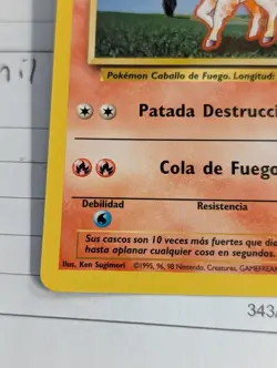 Pokemon Ponyta Base Set 60/102 Spanish 1999-2000 Spain Print Fire Type Card - Image 5