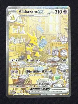 Alakazam ex 201/165 Special Illustration Rare SIR SV 151 Pokemon Card NM - Image 1