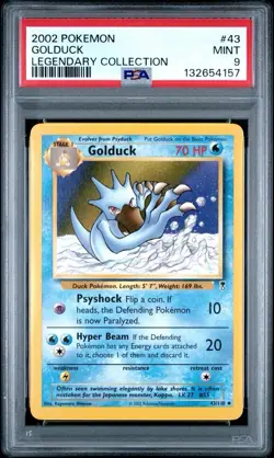2002 Pokemon Legendary Collection #43 Golduck PSA 9 Card MINT Free Ship NEW CERT - Image 1