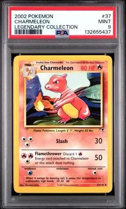 2002 Pokemon Legendary Collection # 37 Charmeleon PSA 9 Card MINT NEW CERT! - Image 1