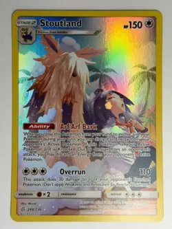 Stoutland Secret Rare Full Art Cosmic Eclipse 248/236 Pokemon Card NM - Image 1