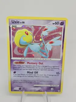 Uxie - 18/123 - Pokemon Mysterious Treasures Holo Card Mint - Image 4