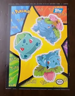 MP! Topps Pokemon - Mewtwo Strikes Back Sticker Puzzle Card Venusaur Bulbasaur - Image 1