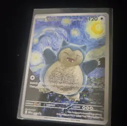 Pokemon Snorlax Starry Night Van Gogh Beautiful Moon ACG Star Trading Card - NM - Image 1
