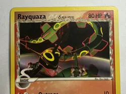 Pokemon TCG Rayquaza EX Holon Phantoms Card 26/110 Regular Delta Species LP 2006 - Image 2