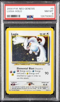 2000 POKEMON NEO GENESIS #9 LUGIA-HOLO PSA 8 - Image 1
